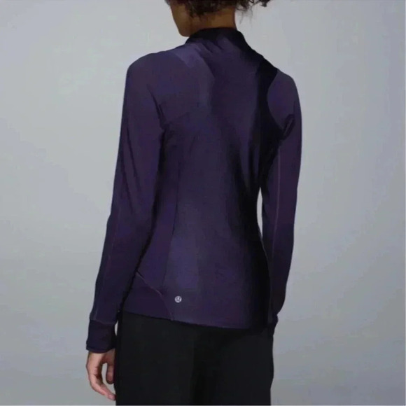 Lululemon Athletica ‘Emerge Renewed’ in  Black Grape Long Sleeve Jacket Size 4 - Picture 2 of 9